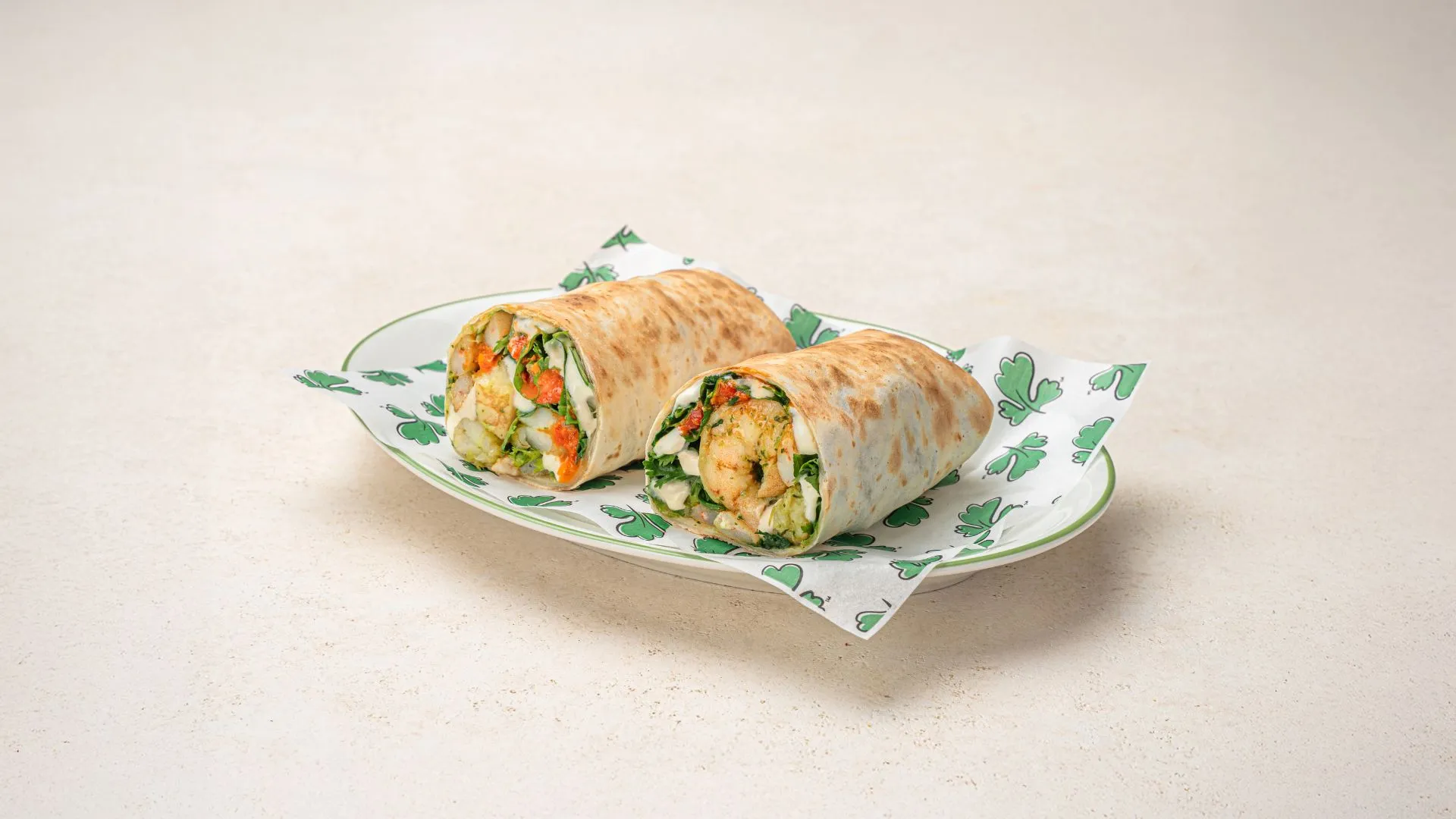 Shrimp with Lemon & Tahina Wrap