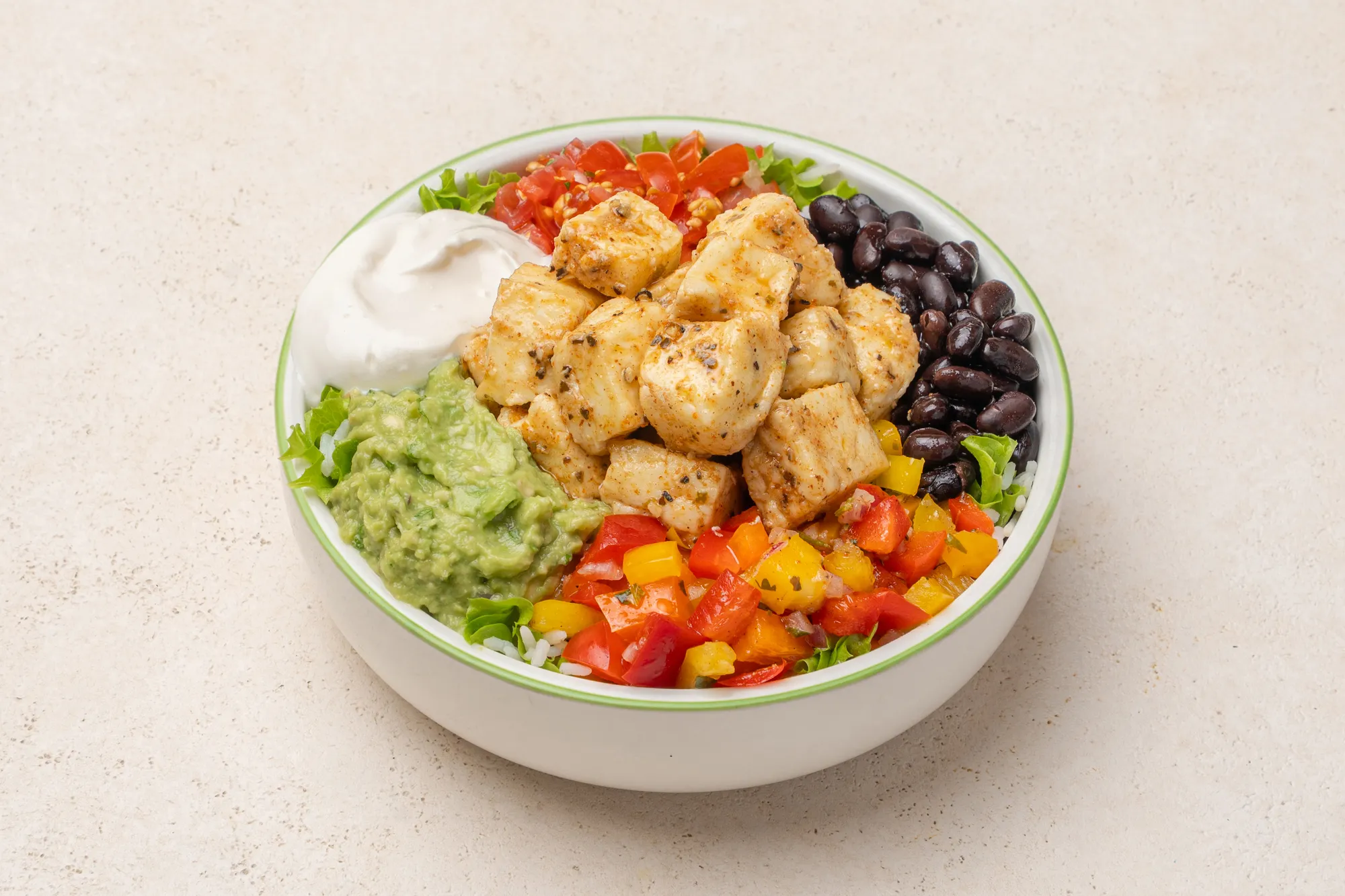 Mexicano Bowl with Chicken, Basmati Rice, Spinach
