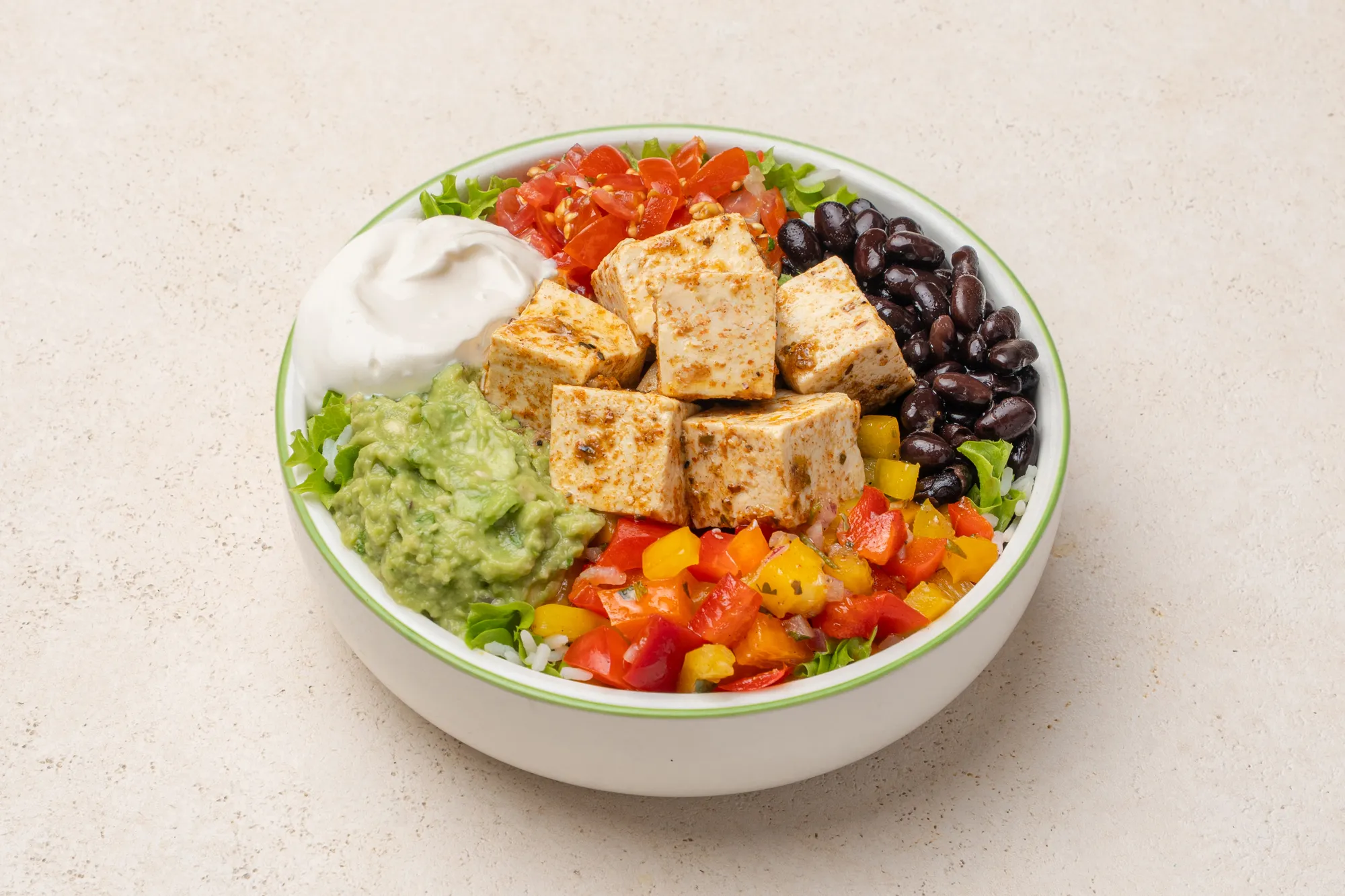 Mexicano Bowl with Paneer, Basmati Rice, Spinach