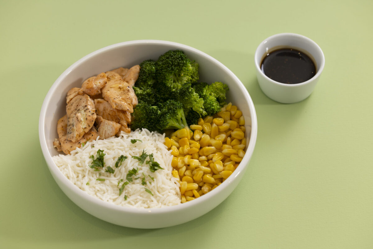 rice bowl boga salmon teriyaki