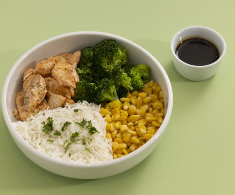 rice bowl boga salmon teriyaki